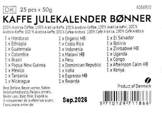 THE BREW COMPANY - Kaffe Julekalender, bønner