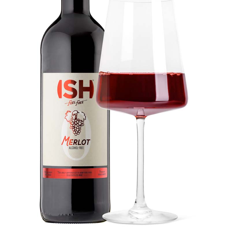 Non-Alcoholic French Merlot 750 ml ISH rødvin alkoholfri