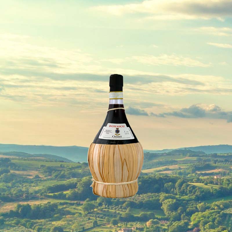chianti fiasco 1/2 liter i bastflaske