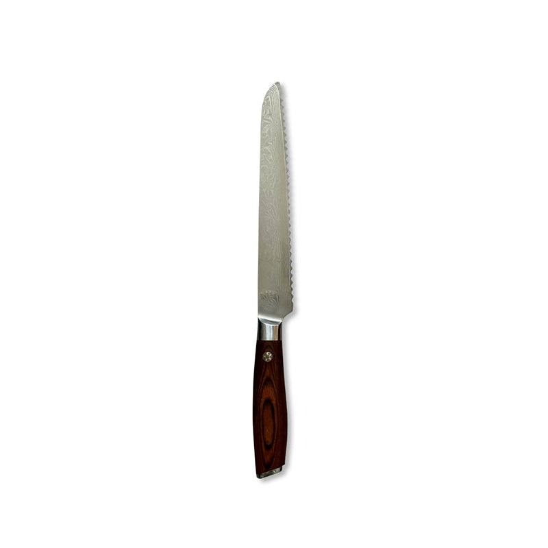 skarp brødkniv træhåndtag