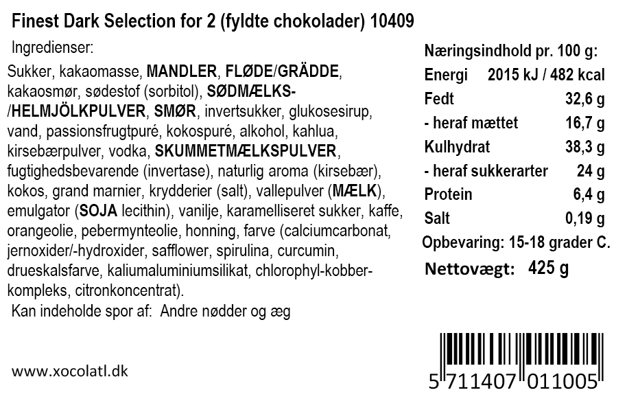 Xocolatl - Julekalender med mørk chokolade til deling
