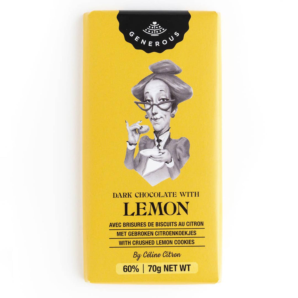 generous dark chocolate with lemon citron chokolade