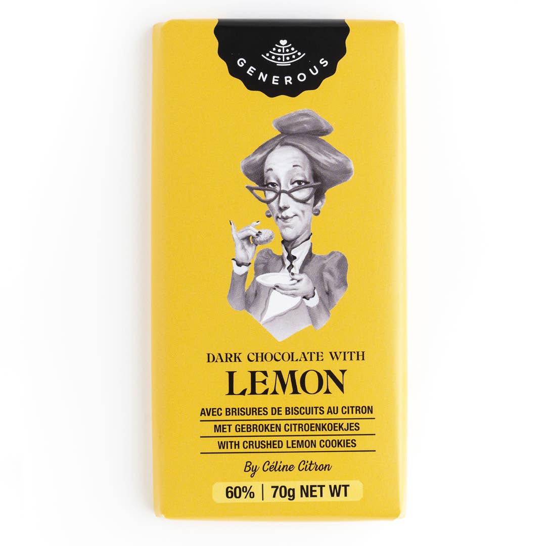 generous dark chocolate with lemon citron chokolade