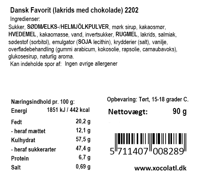 Xocolatl - Lakrids - Dansk Favorit