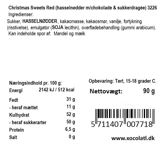 Xocolatl - Hasselnødder med chokolade & sukkerdragering