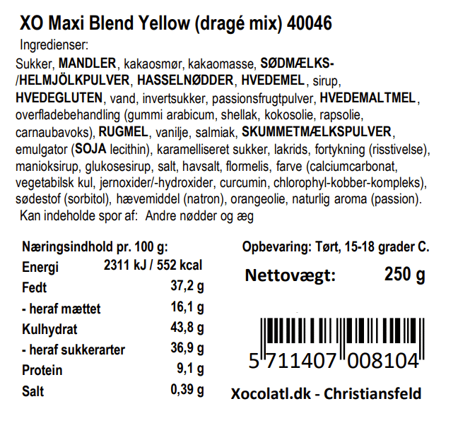 Xocolatl - Blanding af dragé i glas
