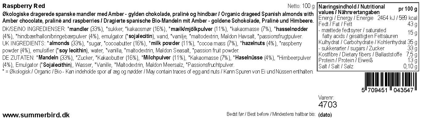 Summerbird - Raspberry Red Mandler