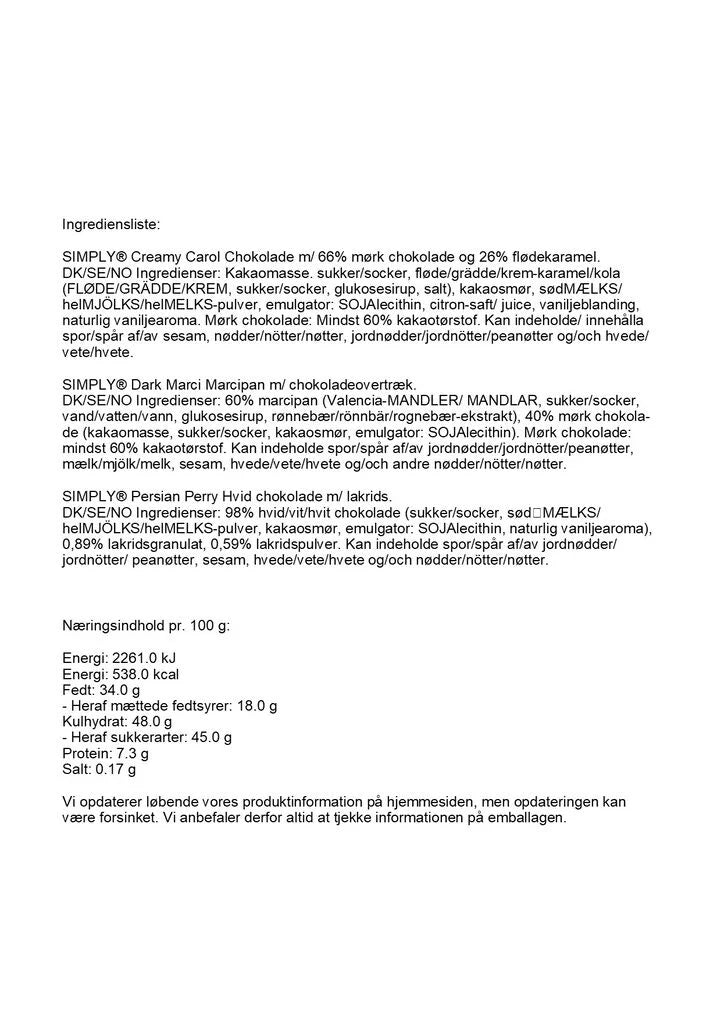 Simply Chocolate - Wishing you a chocolate christmas, gaveæske