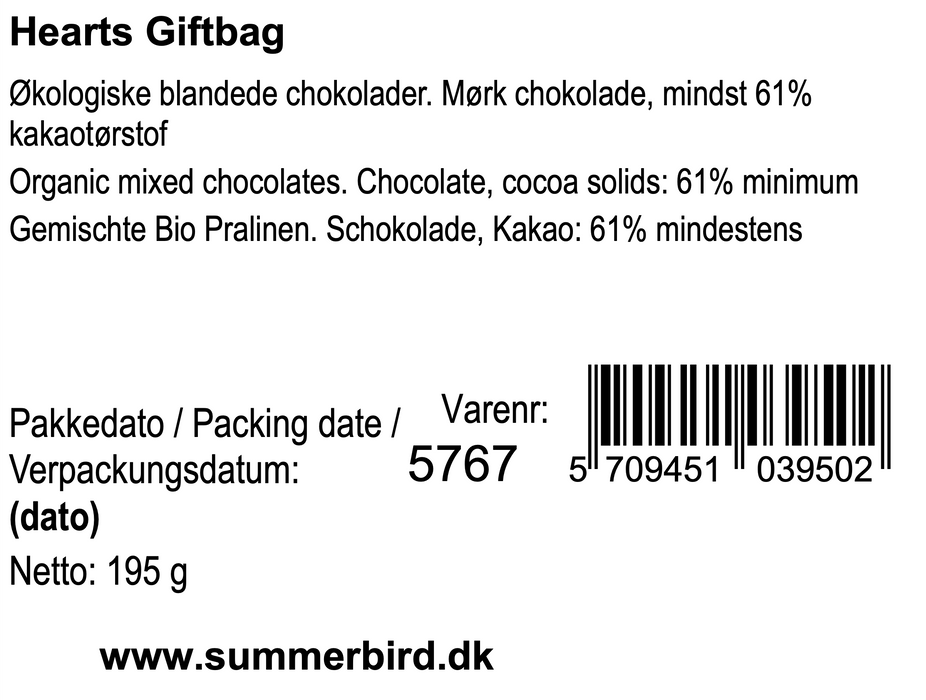 Summerbird - Hearts Giftbag