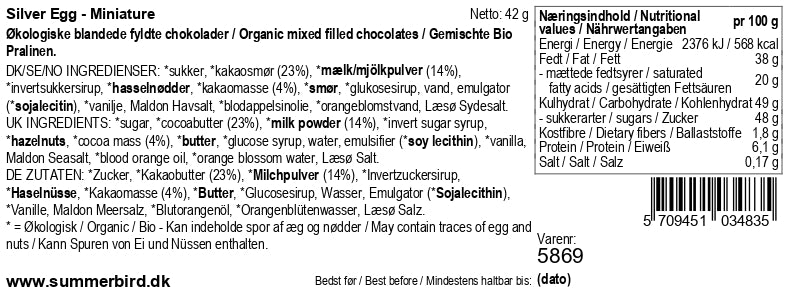 Summerbird - Sølv påskeæg mini