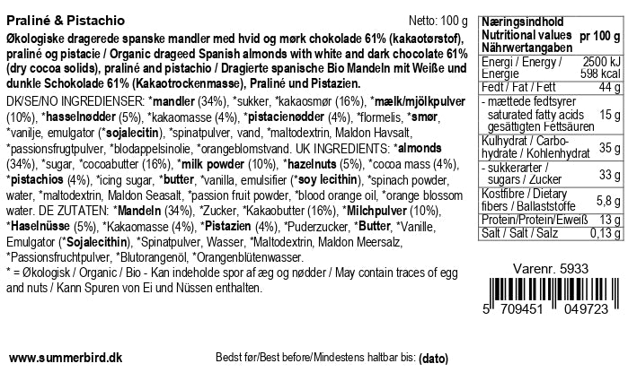 Summerbird - Praliné & Pistachio