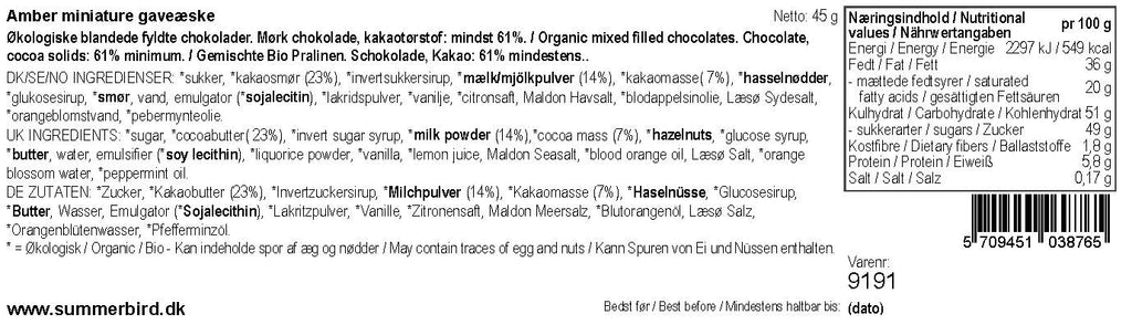 Summerbird - Amber Miniature Gaveæske