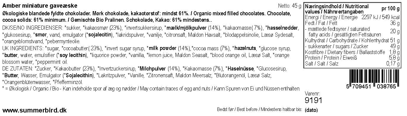 Summerbird - Amber Miniature Gaveæske