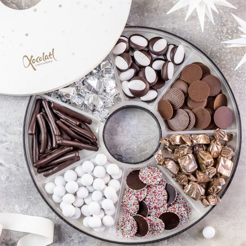 chokolade æske Den ultimative gaveæske fra Xocolatl: Snow crystal selection mix