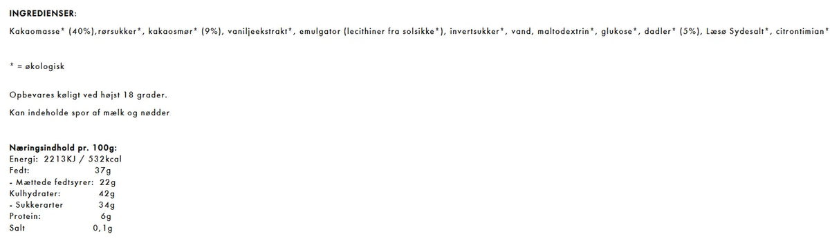 Anker Chokolade - Flowpacks - Dadel 40 stk.
