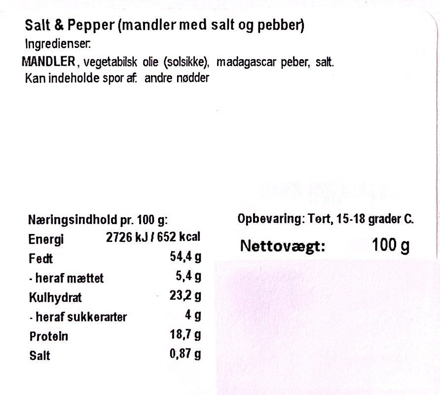 Xocolatl - Mandler - Salt & Pepper