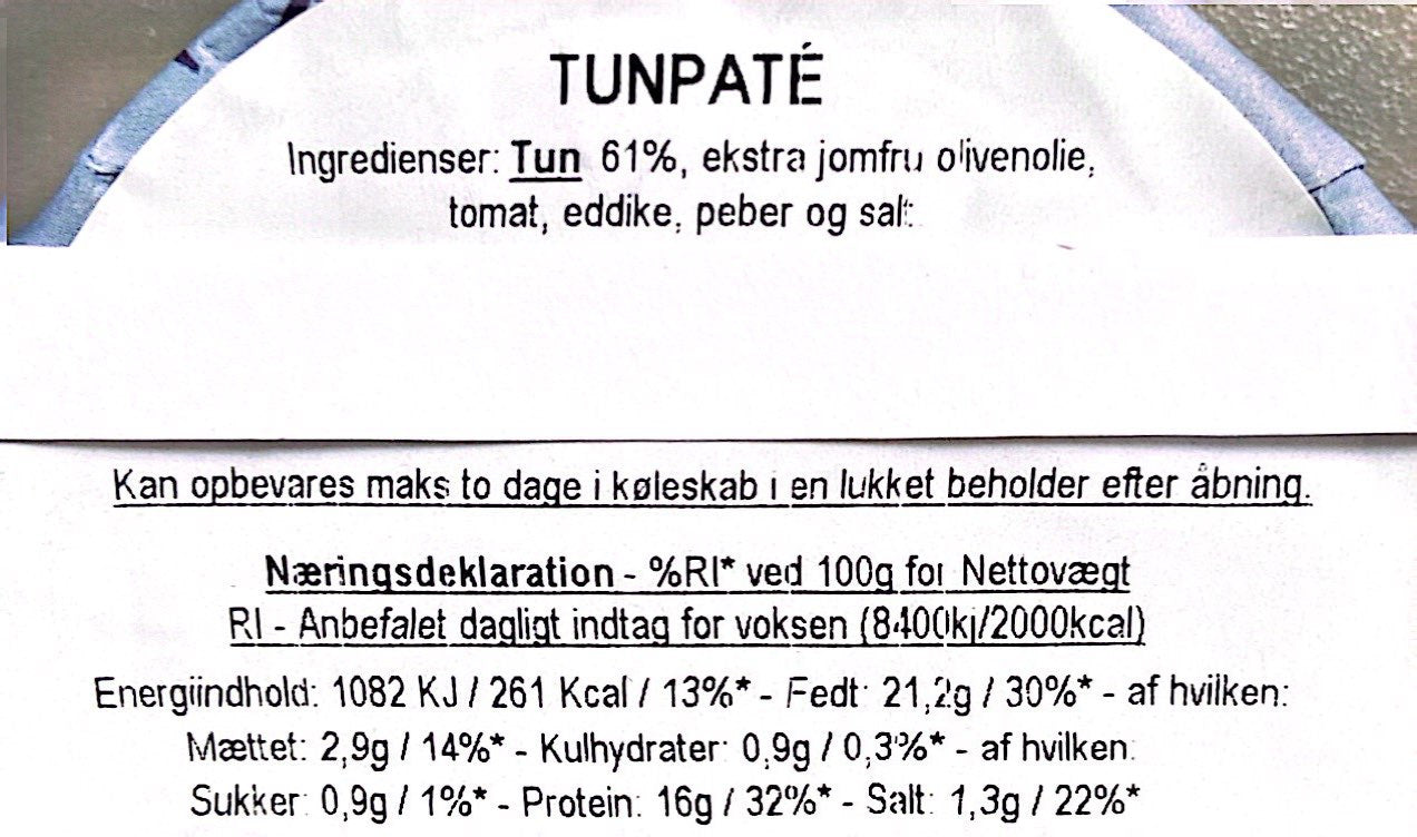 GRØNDALS - Tunpaté med olivenolie