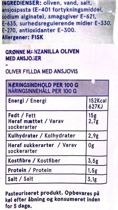 GRØNDALS - Oliven med Ansjoser