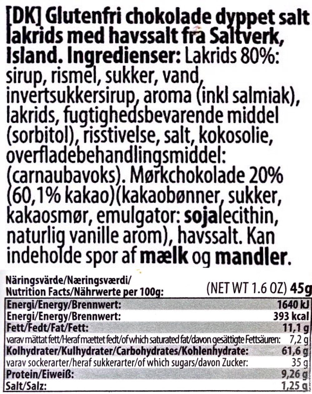 Lakritsfabriken -  Saltlakrids med chokolade og salt.