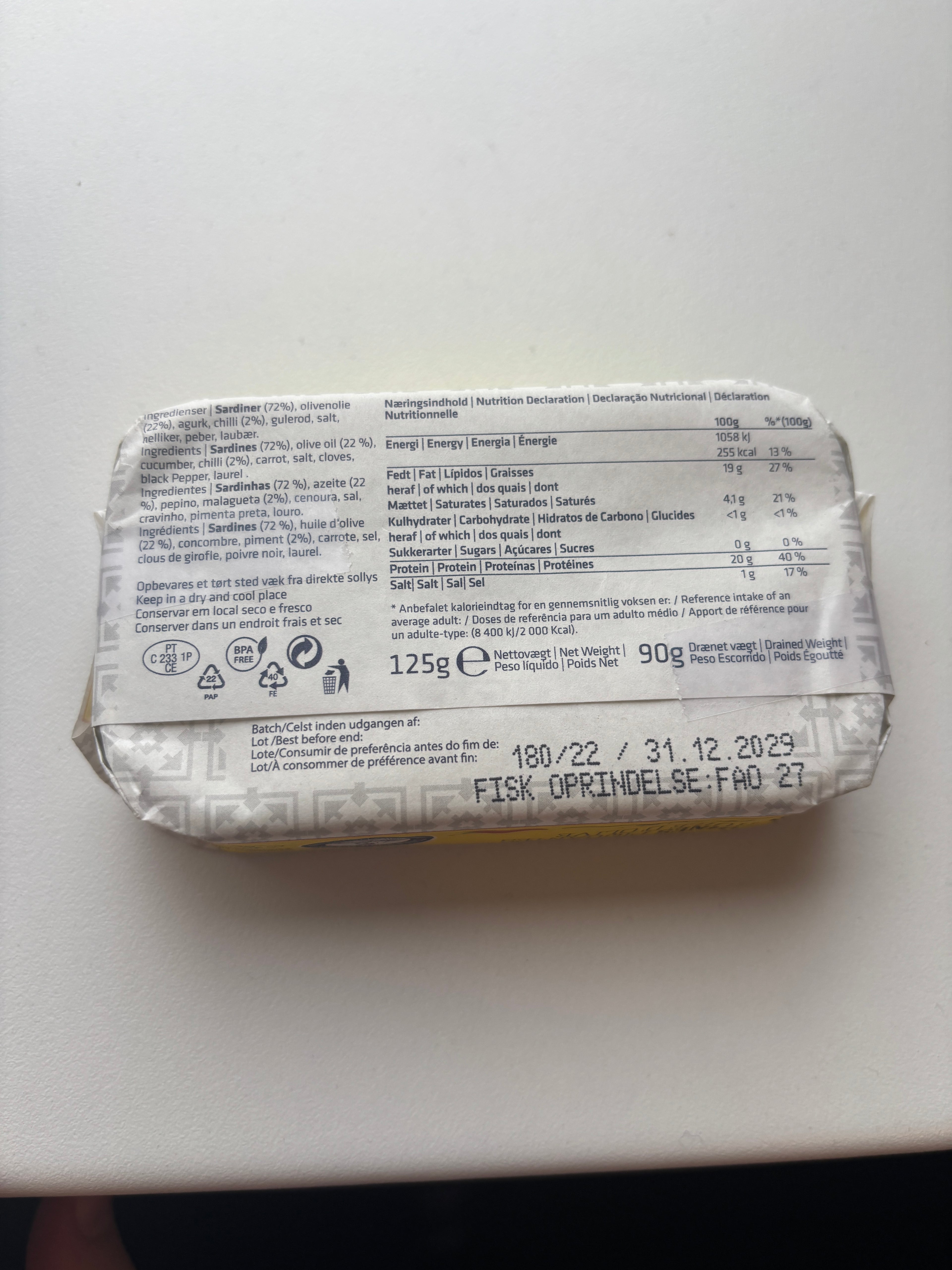 GRØNDALS - Sardiner i Krydret Olivenolie