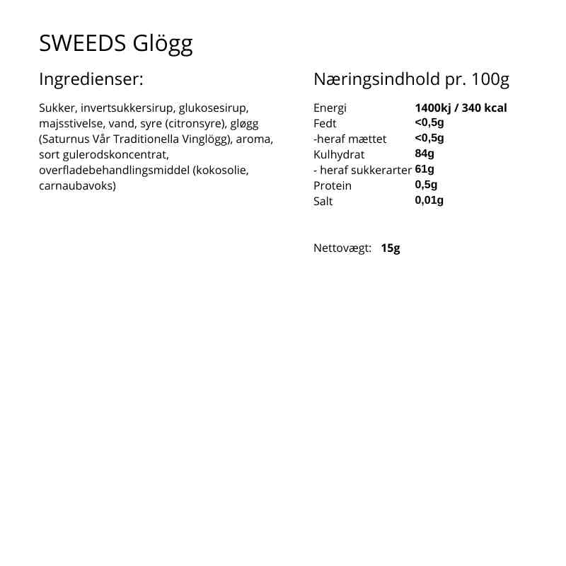 SWEEDS - Gløgg Vingummi, 50 stk