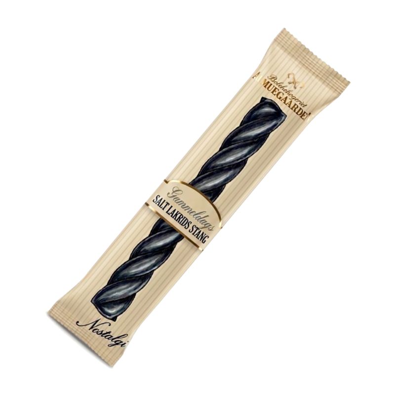 Almuegaarden Salt Lakridsstang 49 g blødt slik uden gelatine