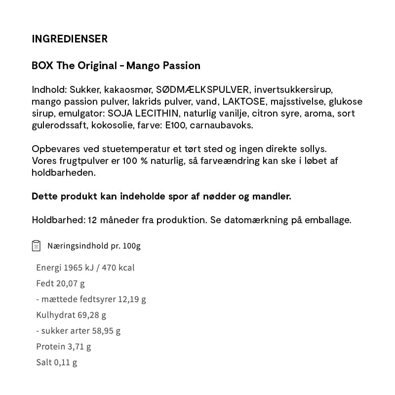 Box The Original – Mango/passion/lakrids - Small.