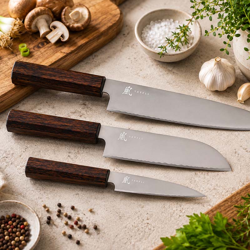 YAXELL - HANA kokkekniv, universalkniv og kødkniv