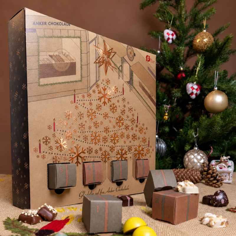 anker chokolade ny julekalender 2026 økologisk delevenlig 2 personer
