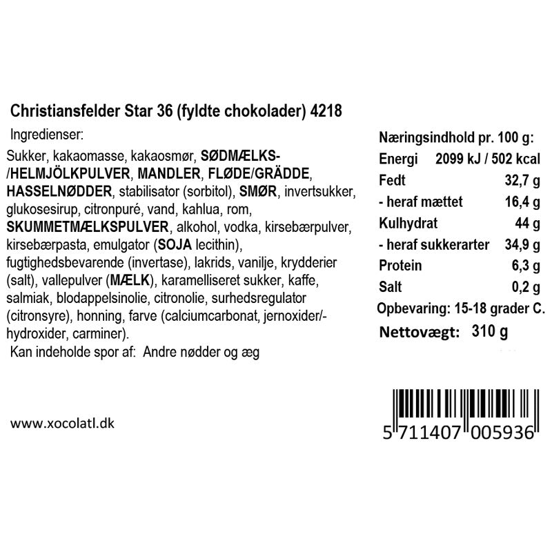 Xocolatl - Christiansfelder Star, 36 stk.