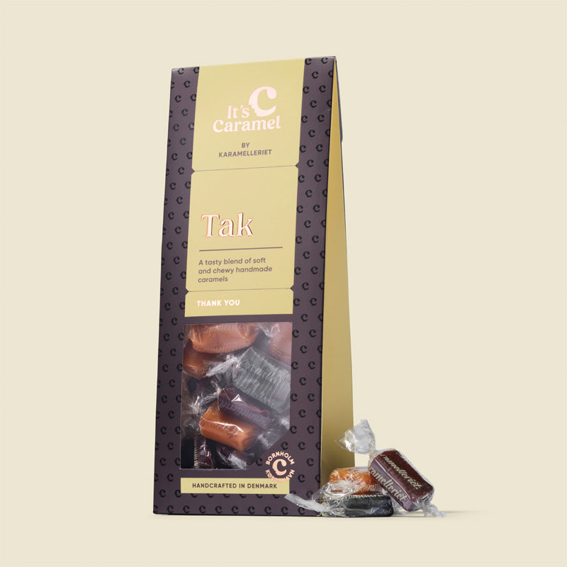 Sig tak med gaveæske karamelleriet: tak