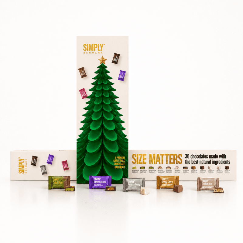 simply chocolate julekalender 2026 chokolade 30 låger 