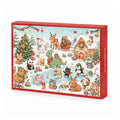 Juleklem julekalender til børn med squishys, fidget legetøj, slik og farverigt julemotiv med nuttede dyr squishykalender