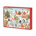 Juleklem julekalender til børn med squishys, fidget legetøj, slik og farverigt julemotiv med nuttede dyr squishykalender