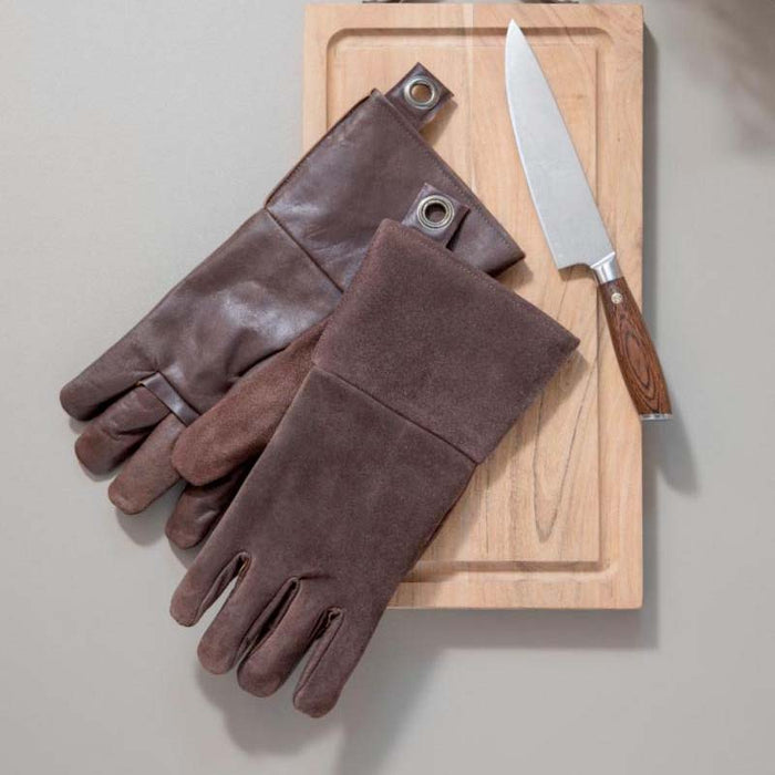 korroderer Usikker Nominering Stuff Design - Grillhandske - Sæt af 2 - Læder Handsker til Køkkenet
