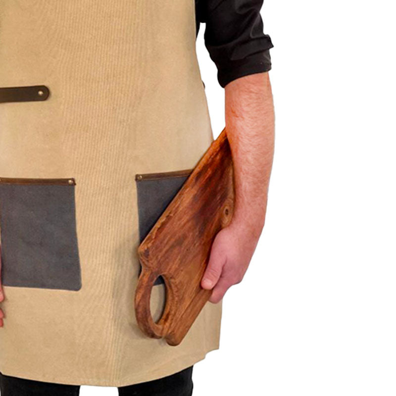 Stuff Design - Forklæde med tilbehør, beige/grå