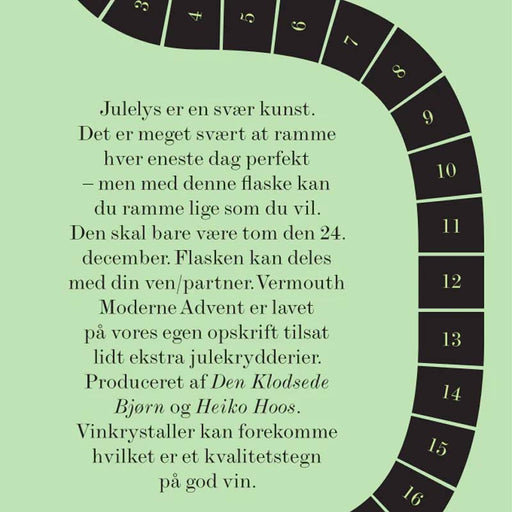 juleflaske vermouth moderne kalender