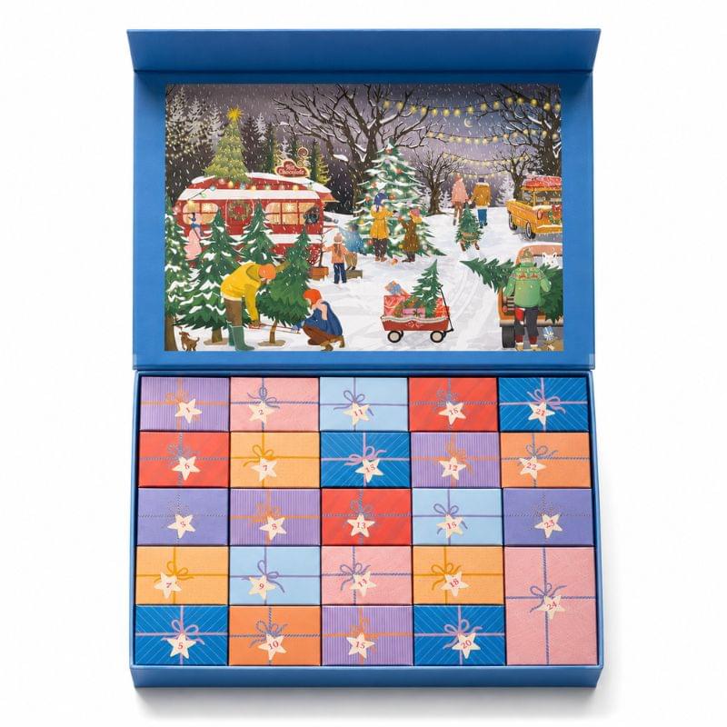 vissevasse puslespil julekalender 2026 original Christmas Trees &amp; Snowflakes