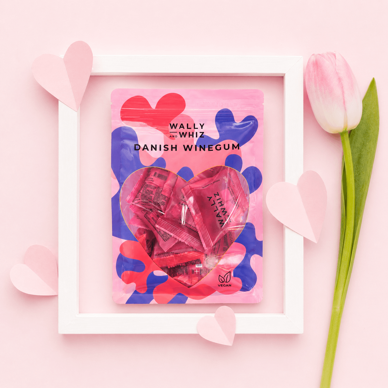 wally whiz hjerte flowpack gourmet vingummi winegum heart vegansk