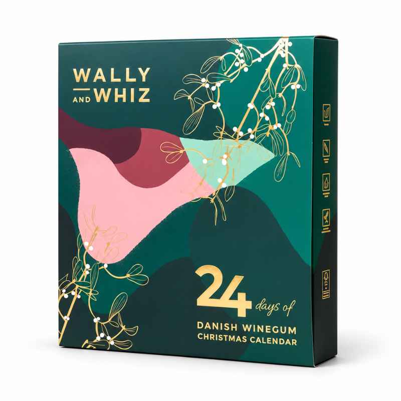 wally whiz gourmet julekalender vingummi grøn 2026