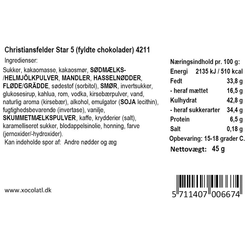 Xocolatl - Christiansfelder Star, 5 stk.