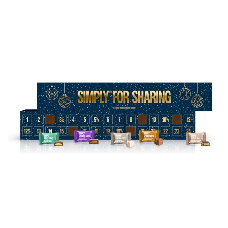 simply chocolate chokolade julekalender dele deling sharing 2025