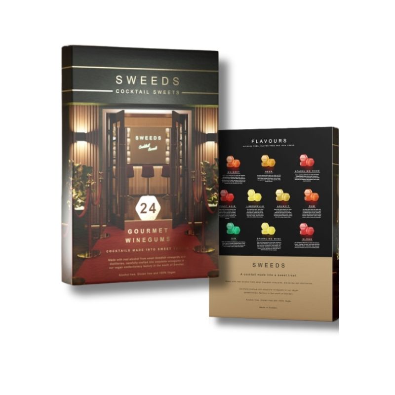 sweeds cocktail sweets gourmet winegums advent calendar julekalender vingummi