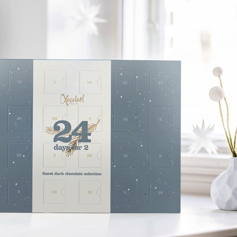 Xocolatl - Julekalender med mørk chokolade til deling