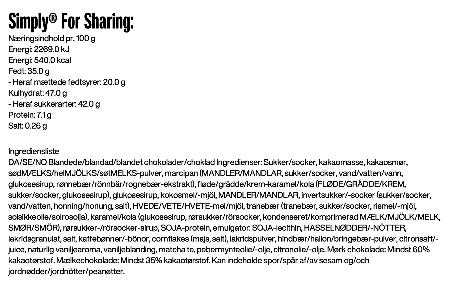 Simply for Sharing dele julekalender ingredienser