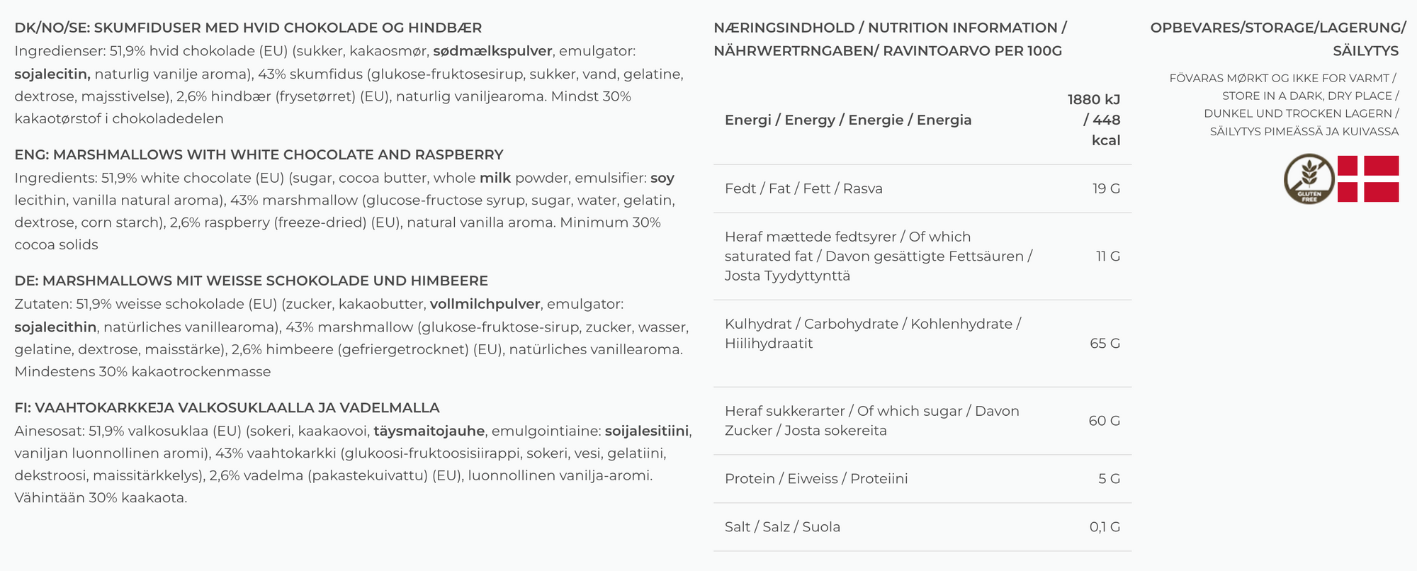 The Mallows - Hjerteskumfiduser med hindbær