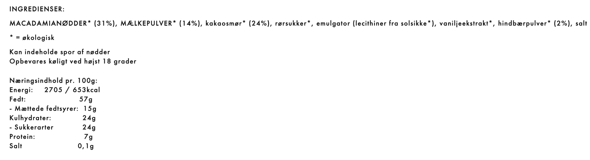 Anker Chokolade - Macadamia med Hindbær