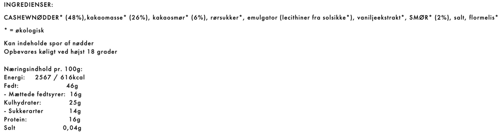 Anker Chokolade - Cashewnødder med brunet smør