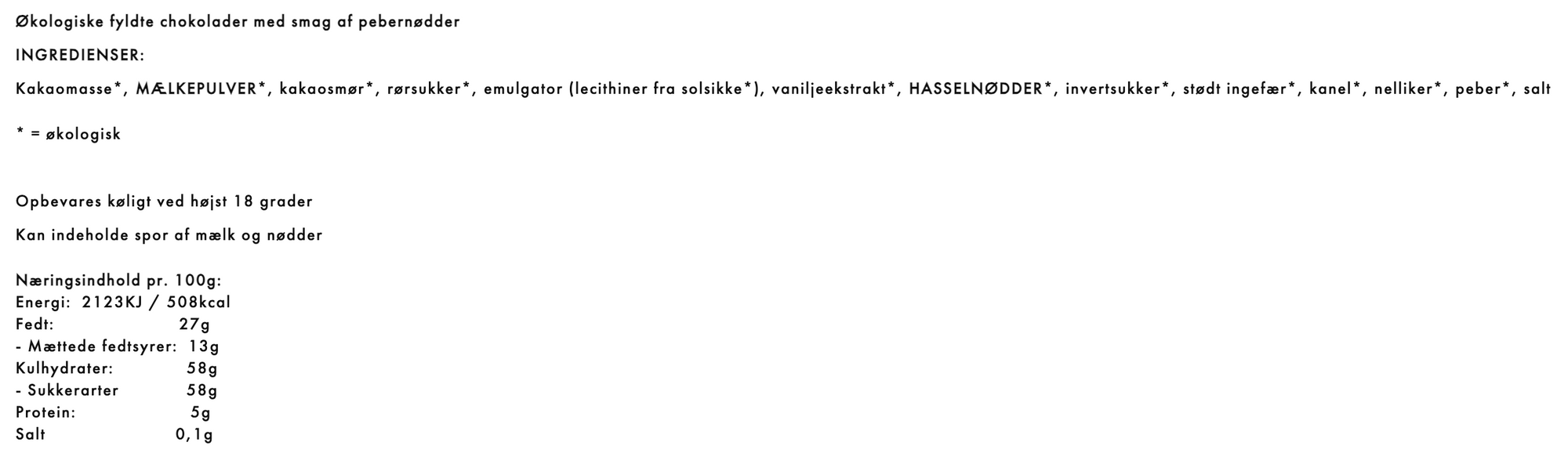 Anker Chokolade - Fyldte pebernødder