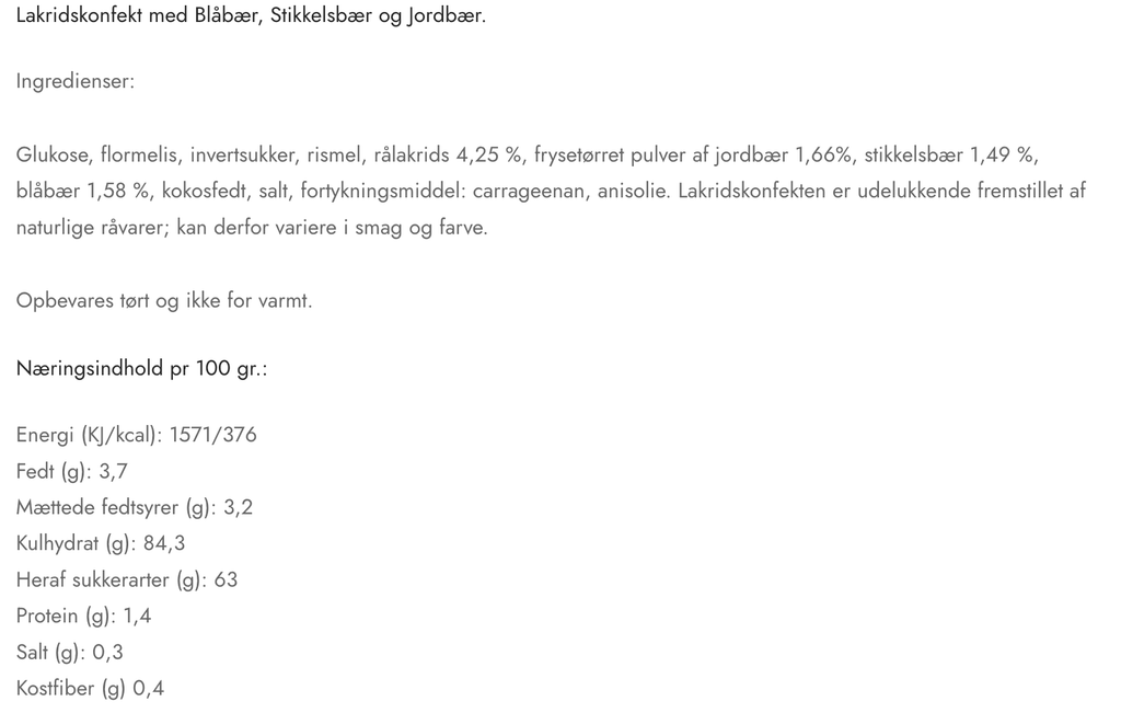 Hattesens Konfektfabrik - Bær - Rød Æske.